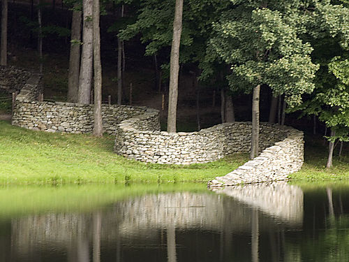 andy goldsworthy stone wall forest