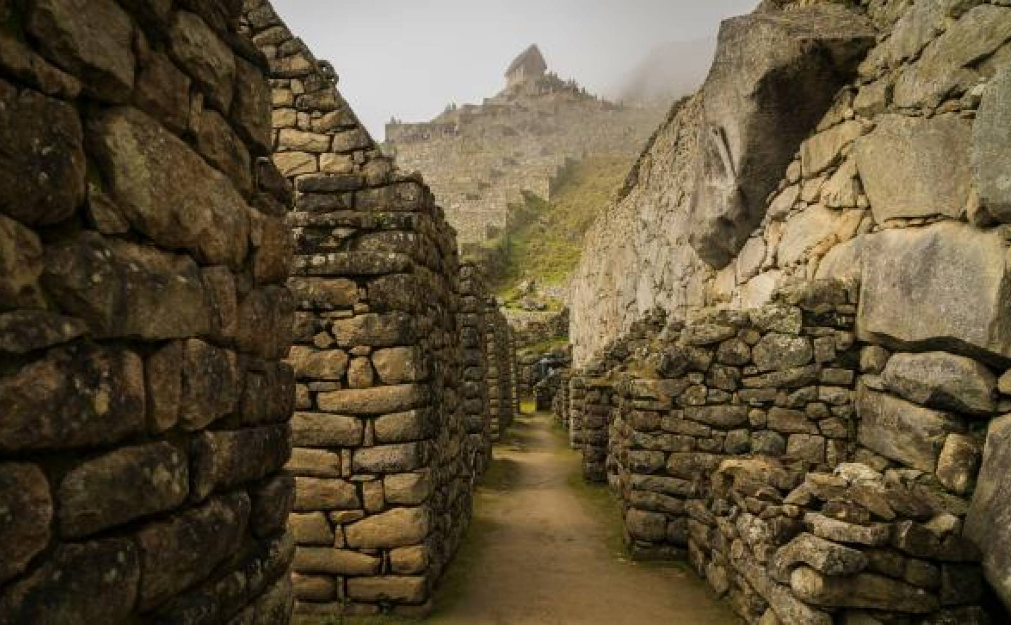 A hallway in an ancient labyrinth 