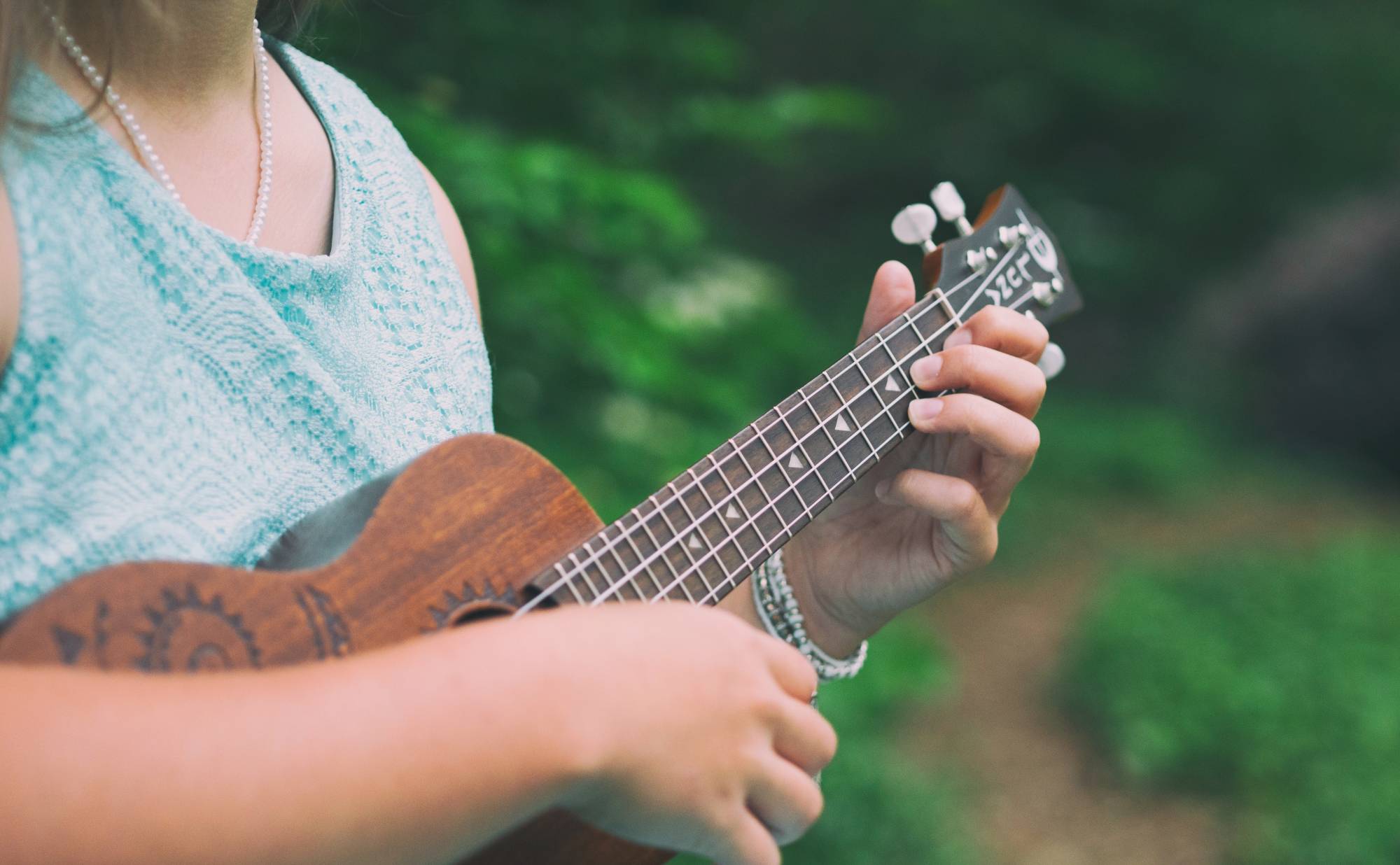 Girl with ukulele